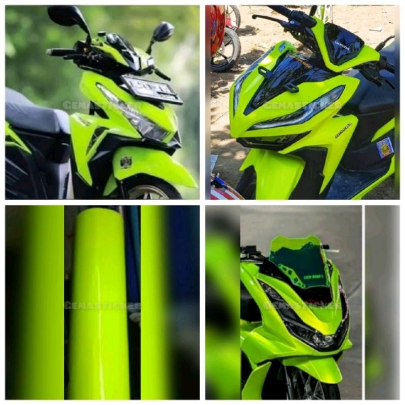 

setiker hijau stabilo glossy sekotlet motor dan mobil kwalitas premium