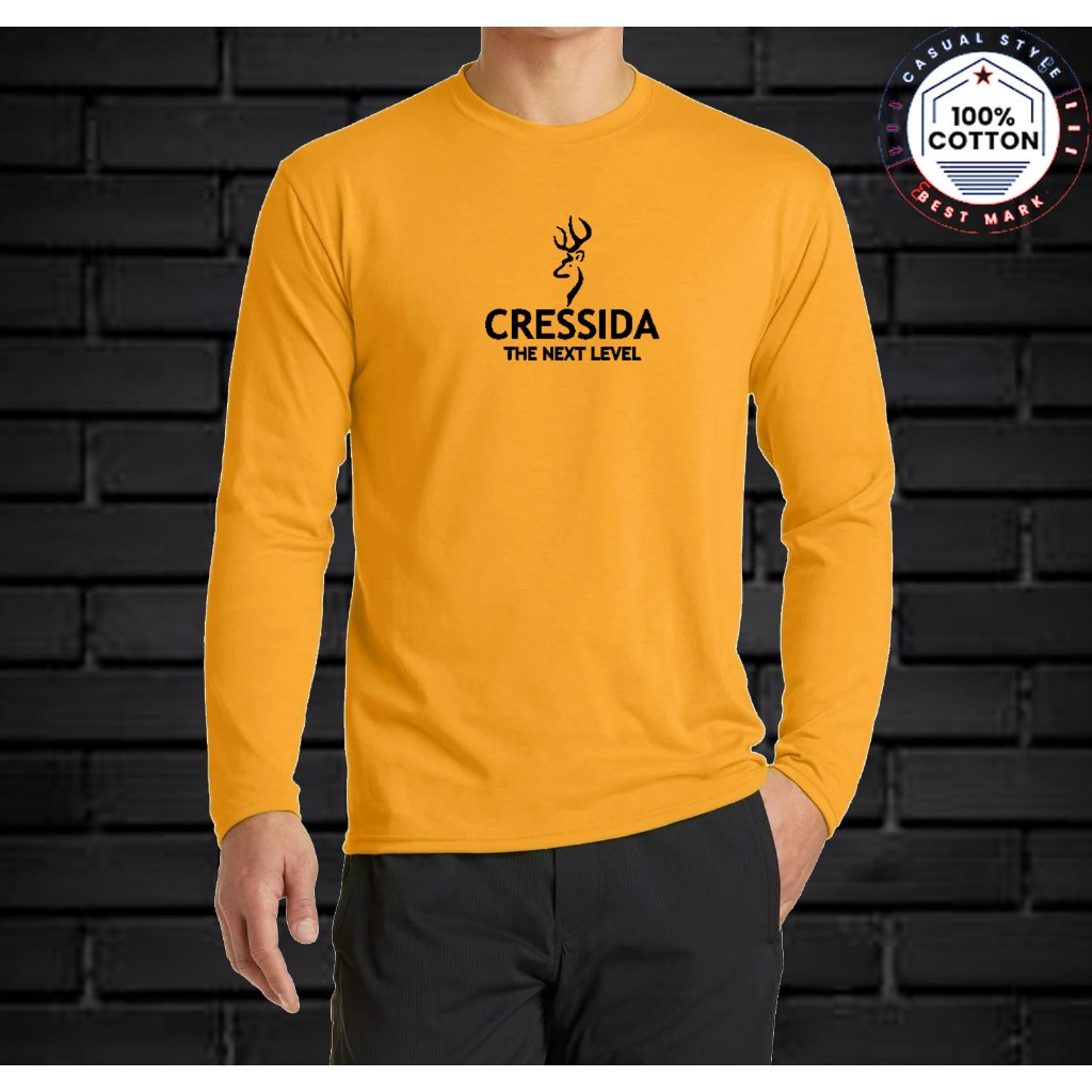 Kaos T-shrit Lengan Panjang Cressida Pria Wanita