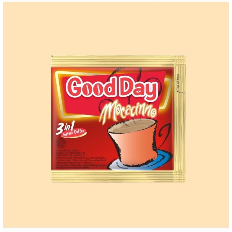 

Kopi Good Day Moccacino (1 Renceng isi 10 Sachet)