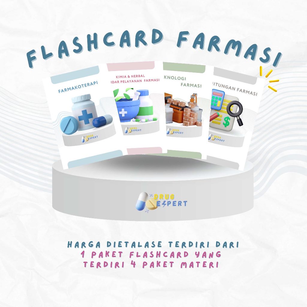 FLASHCARD OF PHARMACY EDISI 2 DRUG EXPERT | BUKU SAKU FARMASI/APOTEKER