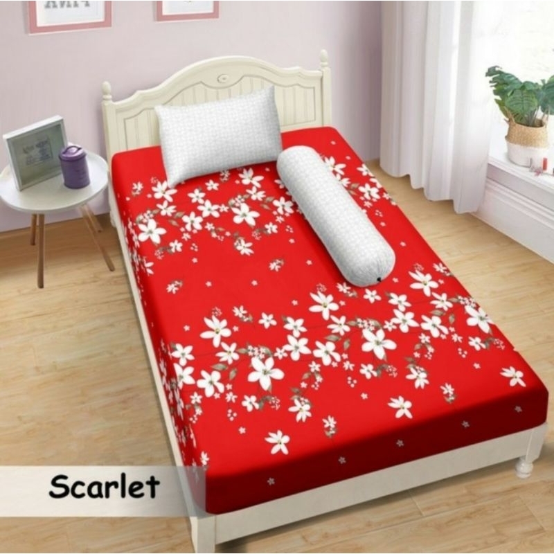 Sprei lady rose single rumbai uk 120x200 motif Scarlet
