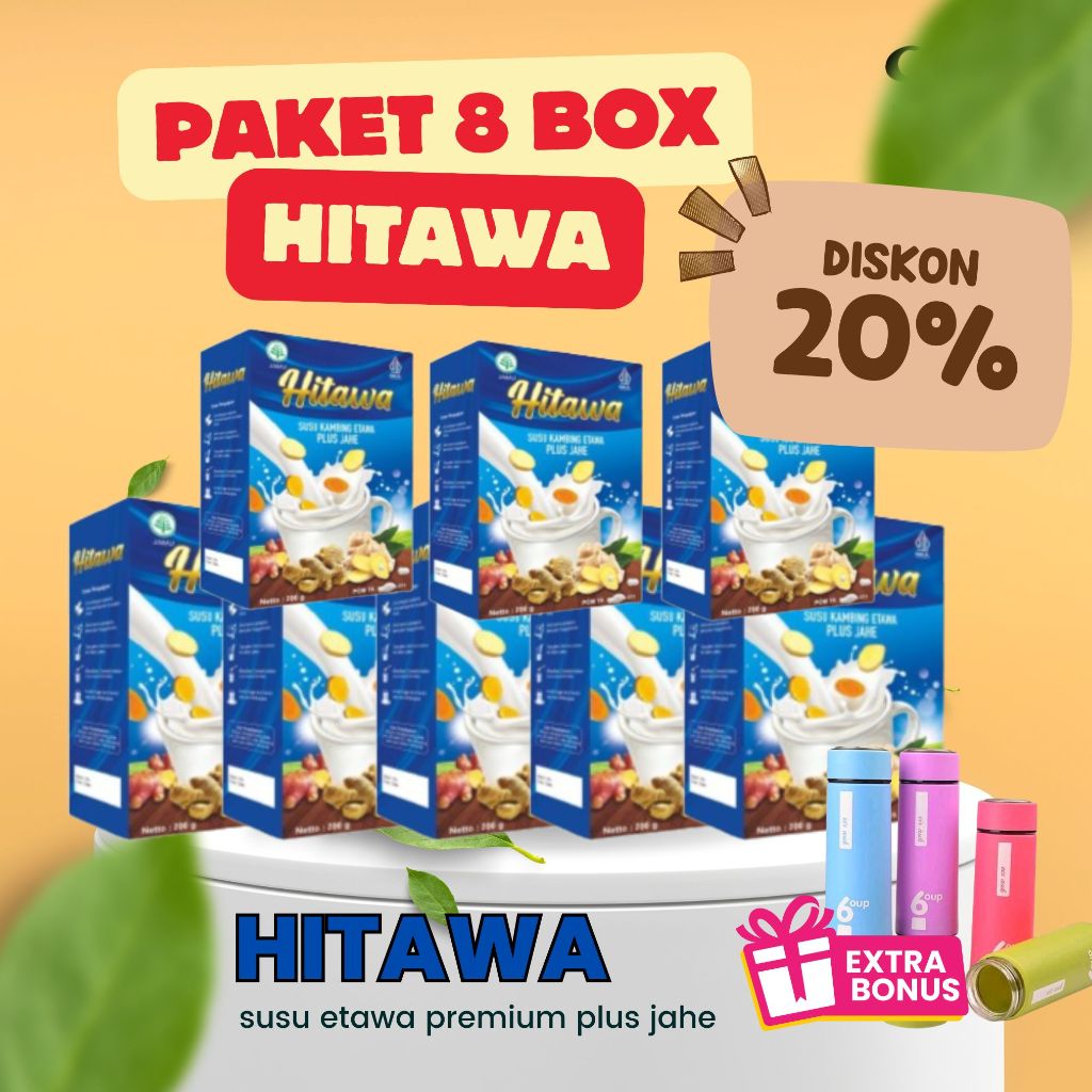 

SUSU HITAWA / SOYAGI 8 BOX PAKET MURAH DISKON 20% BONUS HADIAH CANTIK