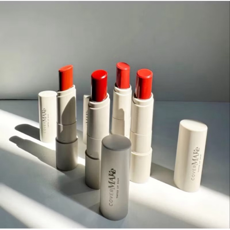 [READY SIAP KIRIM] BPOM Covermake Tinted Lip balm Malibu Red | Peach Salmon | Pink Crush | Strawberr