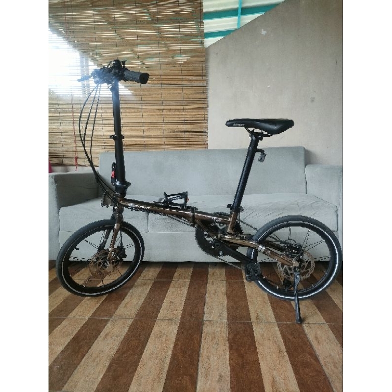 Sepeda Lipat Element Troy x 10 Speed Black UV Diamond
