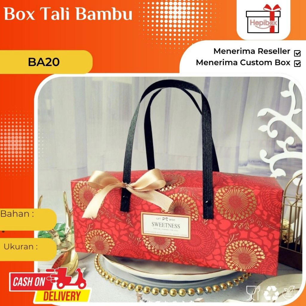 

Box Packaging Merah Kemasan Kado Kotak Tali Box Kue Kering Box Imlek Kotak CNY Chinese New Year I BA12 - BA20