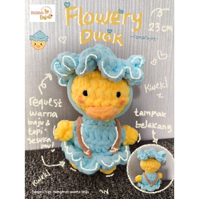 [Adoptme] Boneka Bebek Rajut Flowery Duck | Crochet Doll | Amigurumi