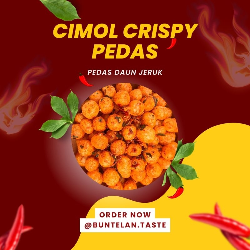 

Cimol Crispy pedas daun jeruk