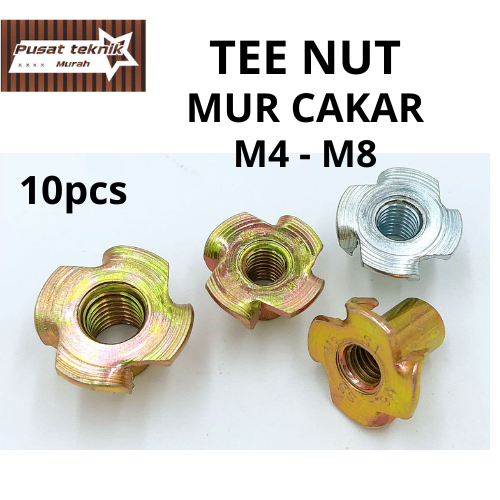 Mur cakar M4-M8 Tee Nut T nut Mur Furniture Mur Cakar Mur Tanam Kayu