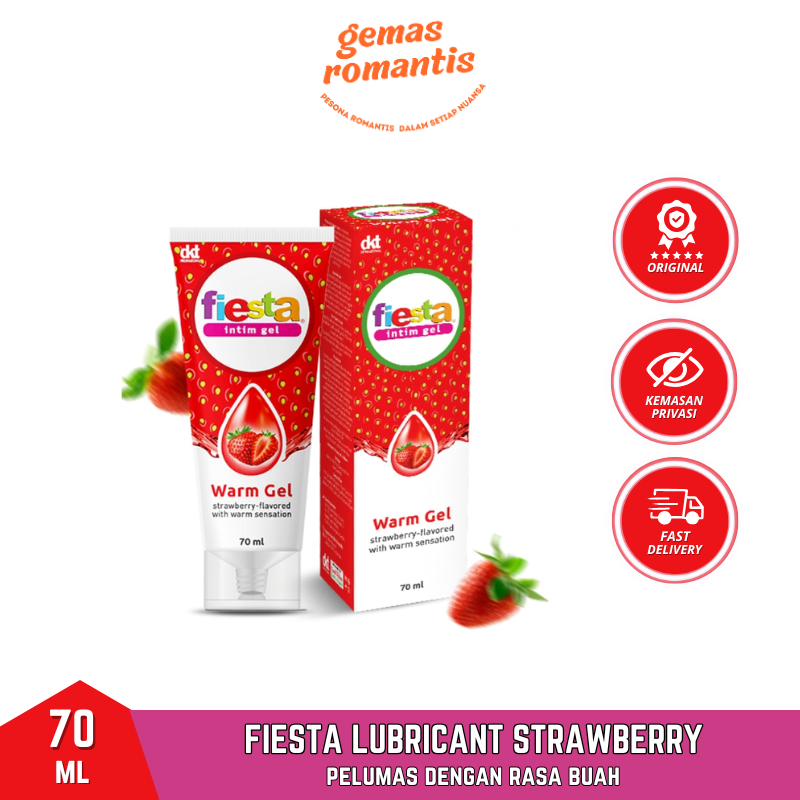 Gel Pelumas Fiesta Strawberry 70 mL - Pelumas Aroma Strawberry
