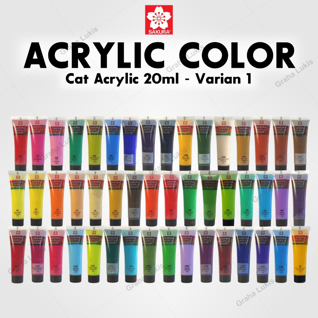 

Sakura Acrylic 20ml - Satuan ( Tersedia 58 Warna) Varian 1