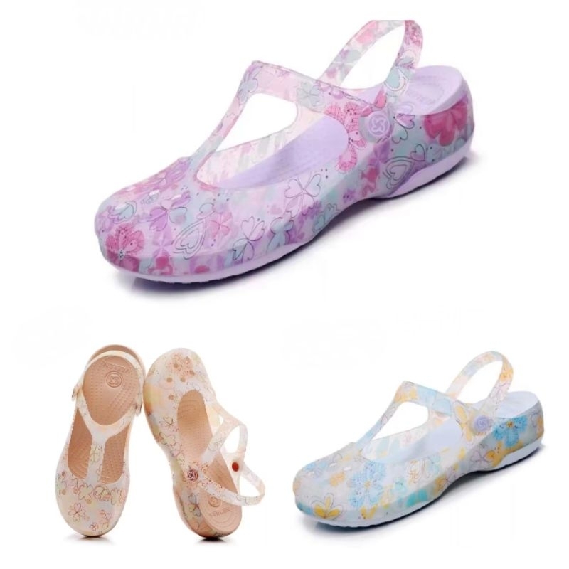 Sandal Veblen Wanita / Sandal Veblen MaryJane Bunga Besar / Sandal Veblen MJ Wanita