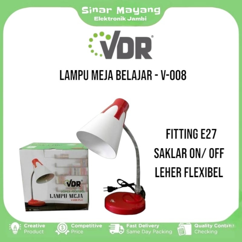 Lampu Meja Belajar VDR V-008/ Lampu Belajar Dengan Tiang Flexibel/ Murah & Berkualitas