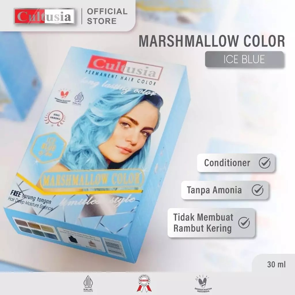 Cultusia Hair Marshmallow Color Ice Blue 0/56 30ml