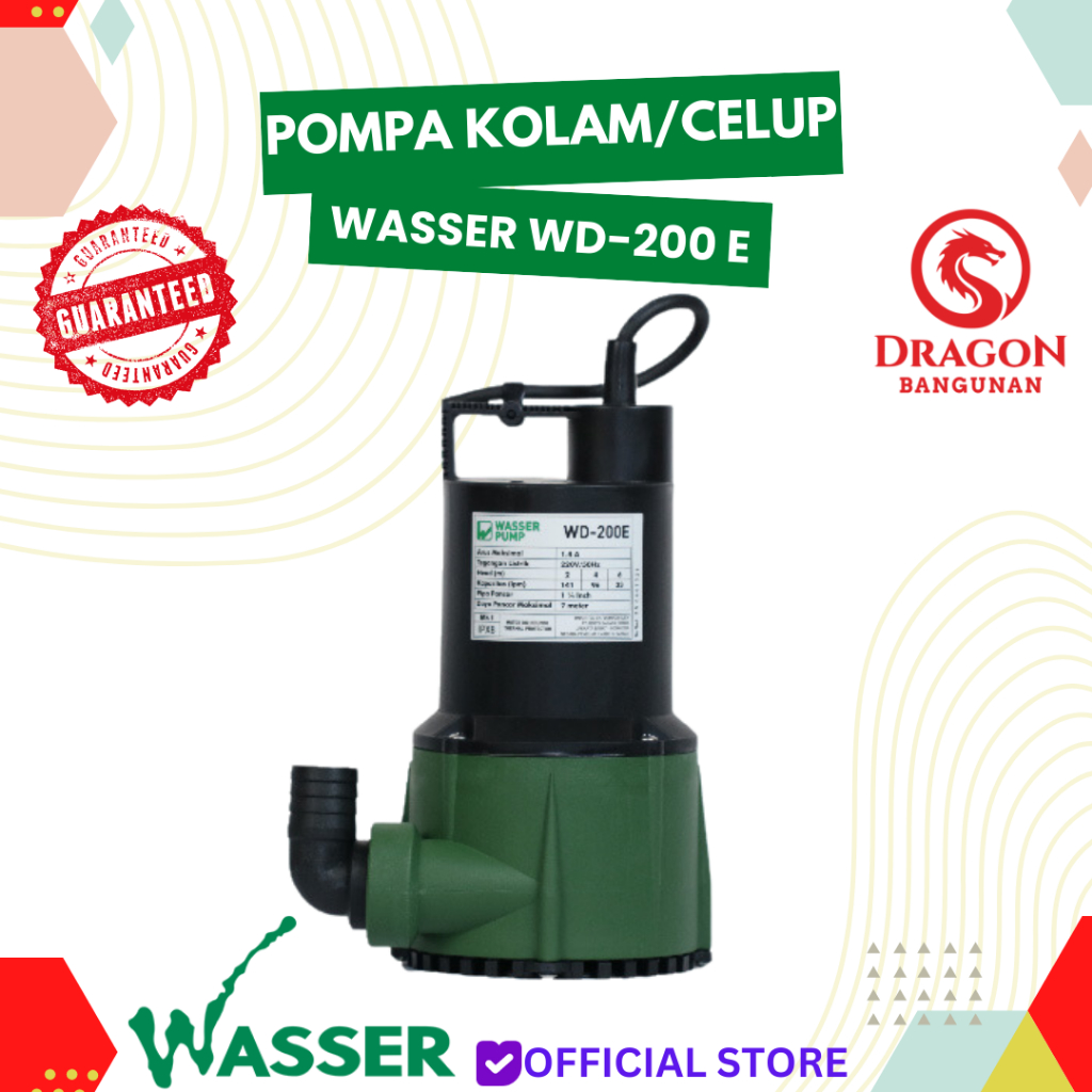 Pompa Air Celup Wasser WD - 200 E - Pompa Celup / Kolam