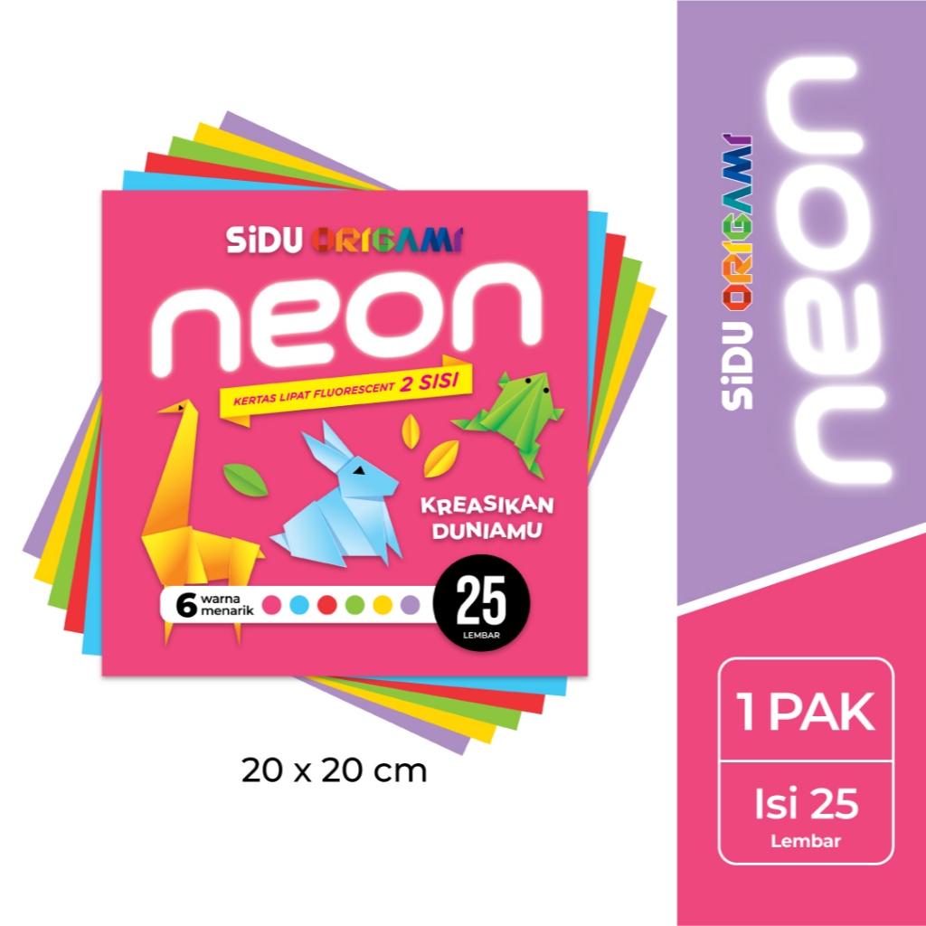

SiDU Kertas Origami Neon 20 x 20 cm