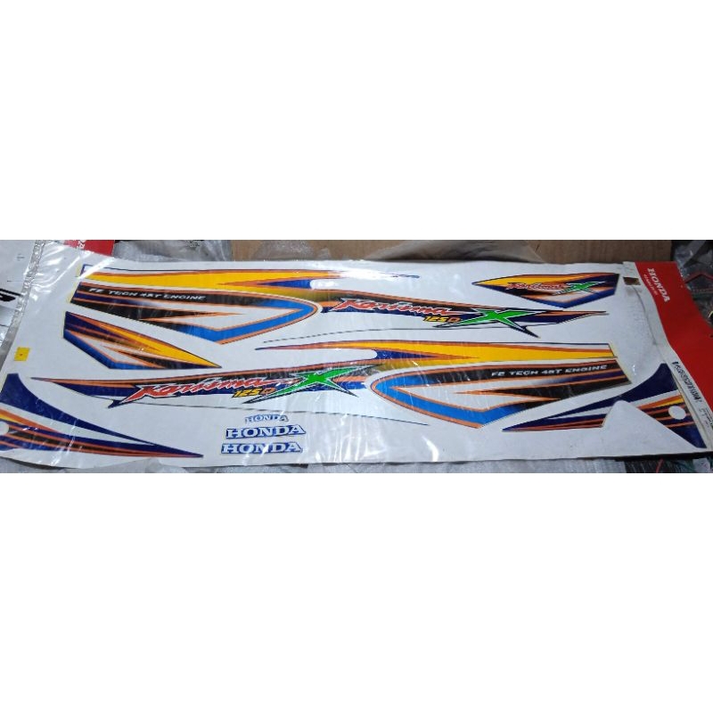 871x0 kph 720 zc original AHM Astra Honda motor stripe set blue dk striping stiker box cover body se