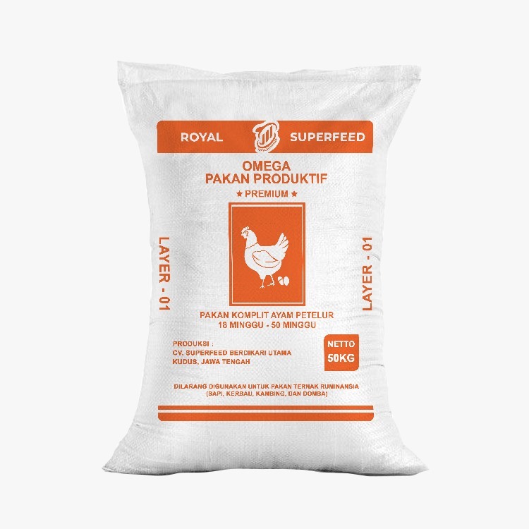 Pakan Jadi Ayam Petelur Omega 50 kg Royal Superfeed