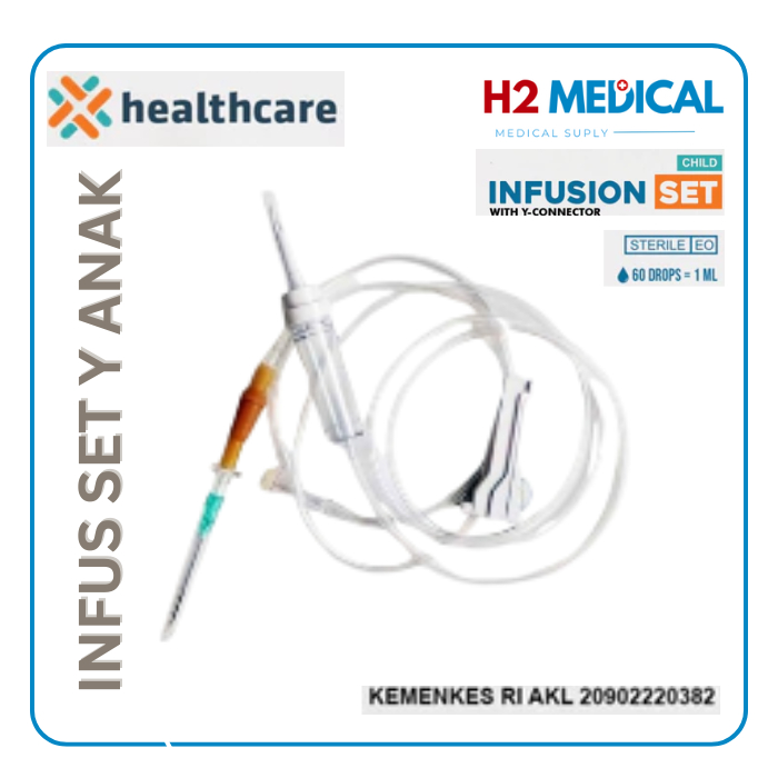 Healthcare Infus Set Y Anak / Box isi 50 pcs Infusion set Y Type Child Infus Y