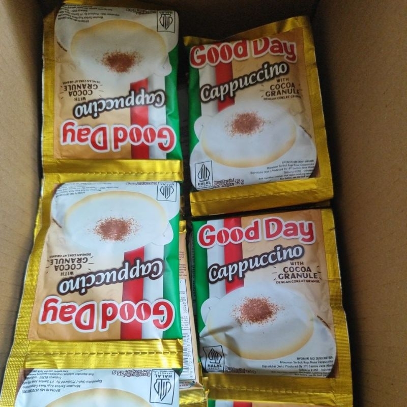 

Good Day Cappuccino 1 Renceng 10 sachet / Kopi Bubuk / Kopi Instan