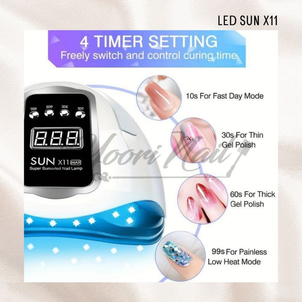 LED SUN X11 MAX 280W uv led nail dryer pengering kutek gel led lamp lampu uv led