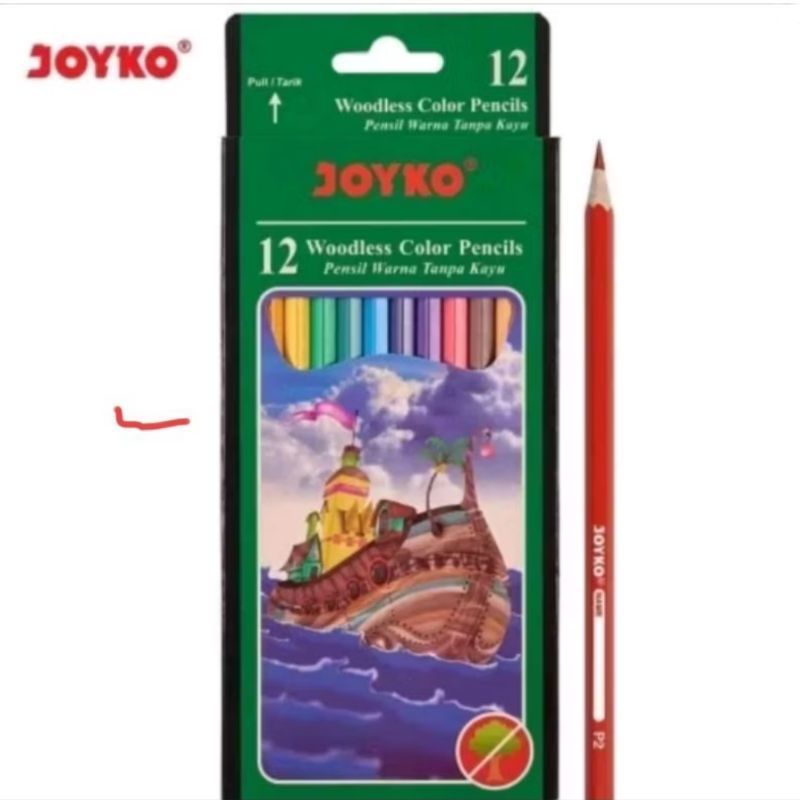

Pensil warna Joyko CP-103/pensil warna panjang JOYKO/pensil warna Joyko 12warna panjang
