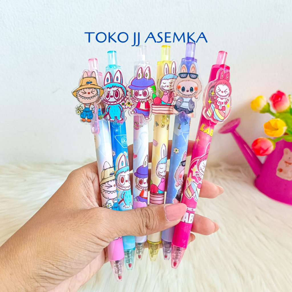 

PULPEN CETEK LABUBU PEN PENA THE MONSTER MACARON LISA BLACKPINK ALAT TULIS SEKOLAH ANAK LUCU MURAH
