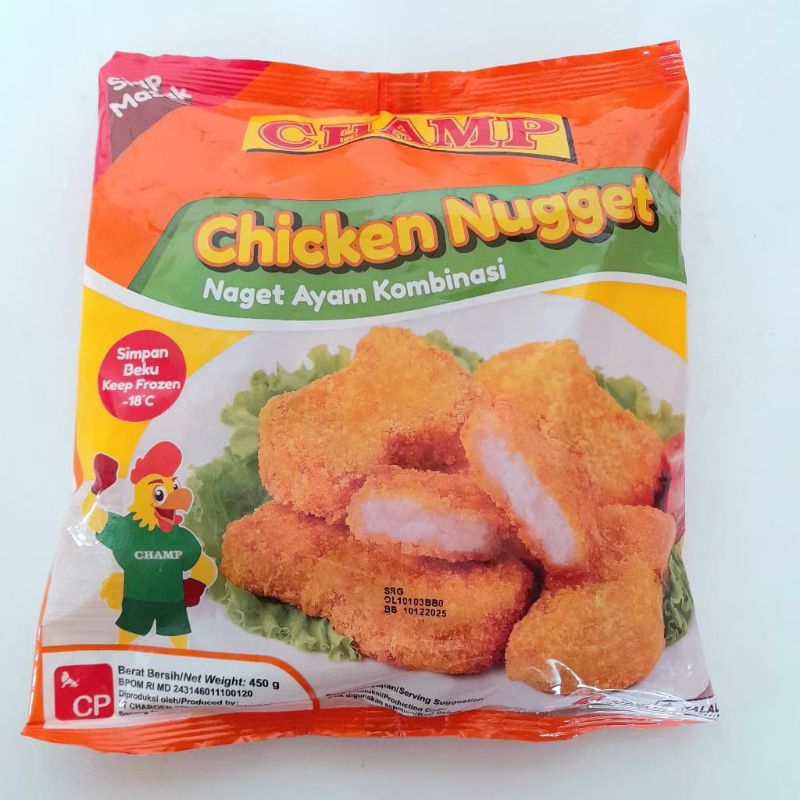 

[450 Gram] Champ Chicken Nugget Naget Ayam Kemasan 450 Gram