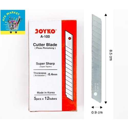 

(tube isi 5) Mata Pisau Cutter / Isi cutter / Pisau Cutter / Refill Cutter A100 Kecil JOYKO