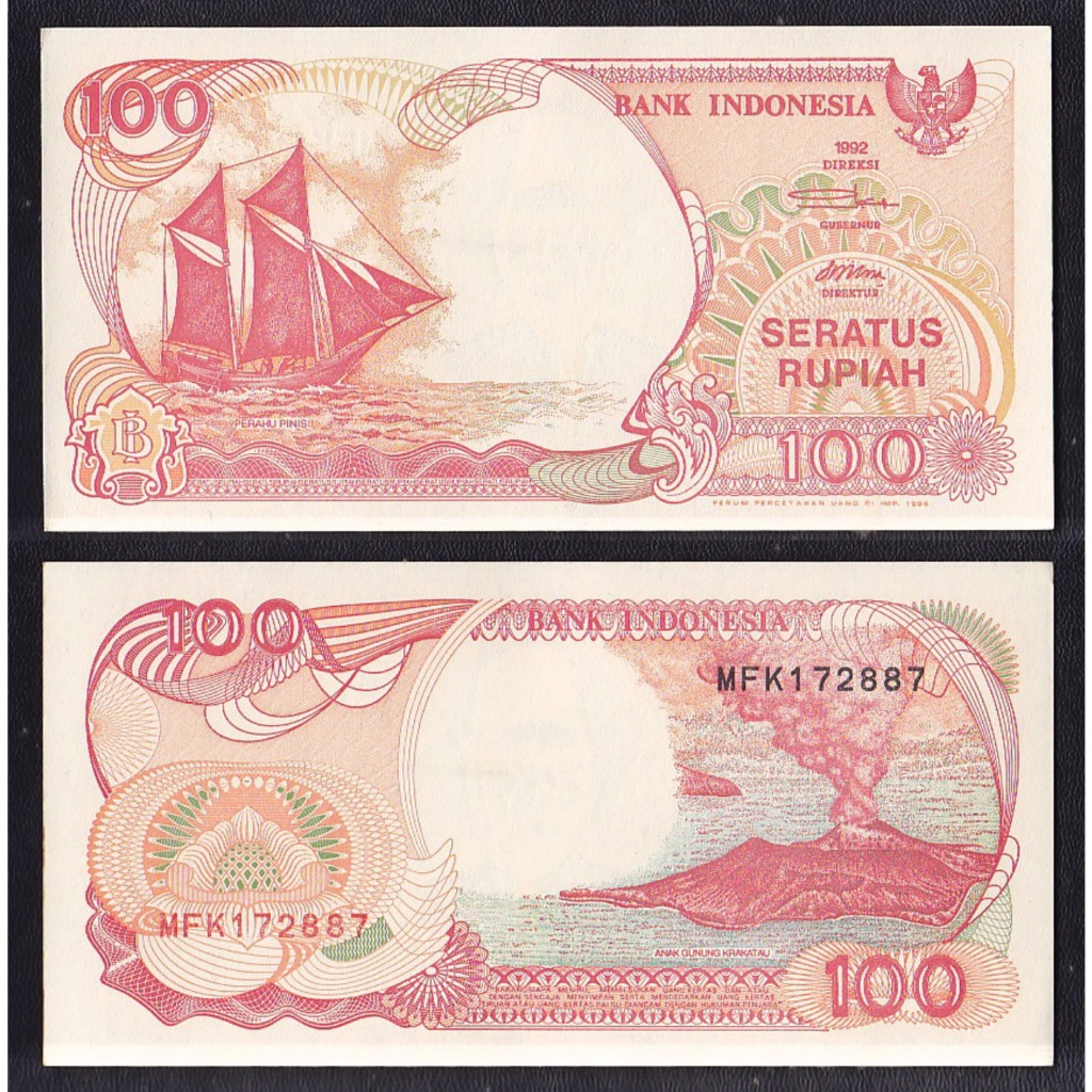 Uang kuno 100 rupiah tahun 1992 Perahu Pinisi
