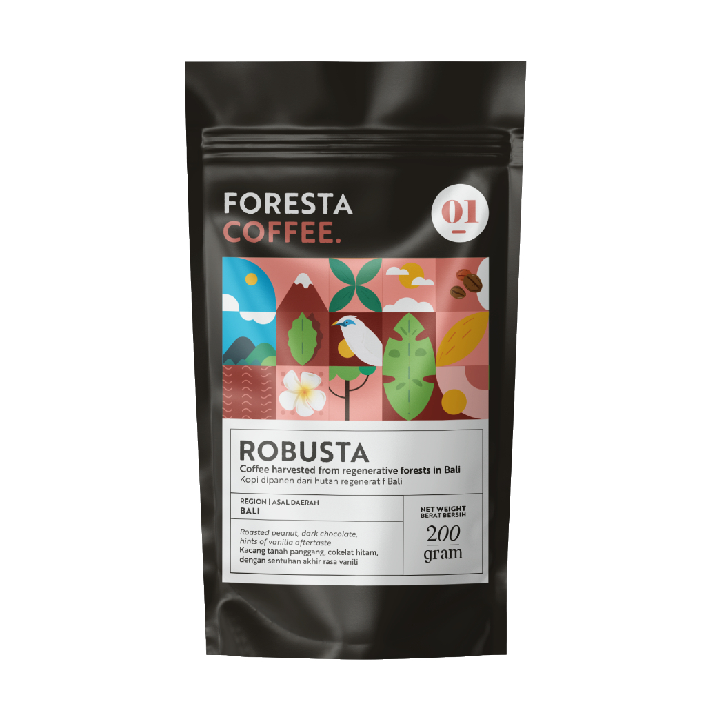 

ROBUSTA FORESTA WHOLE BEAN 200GR