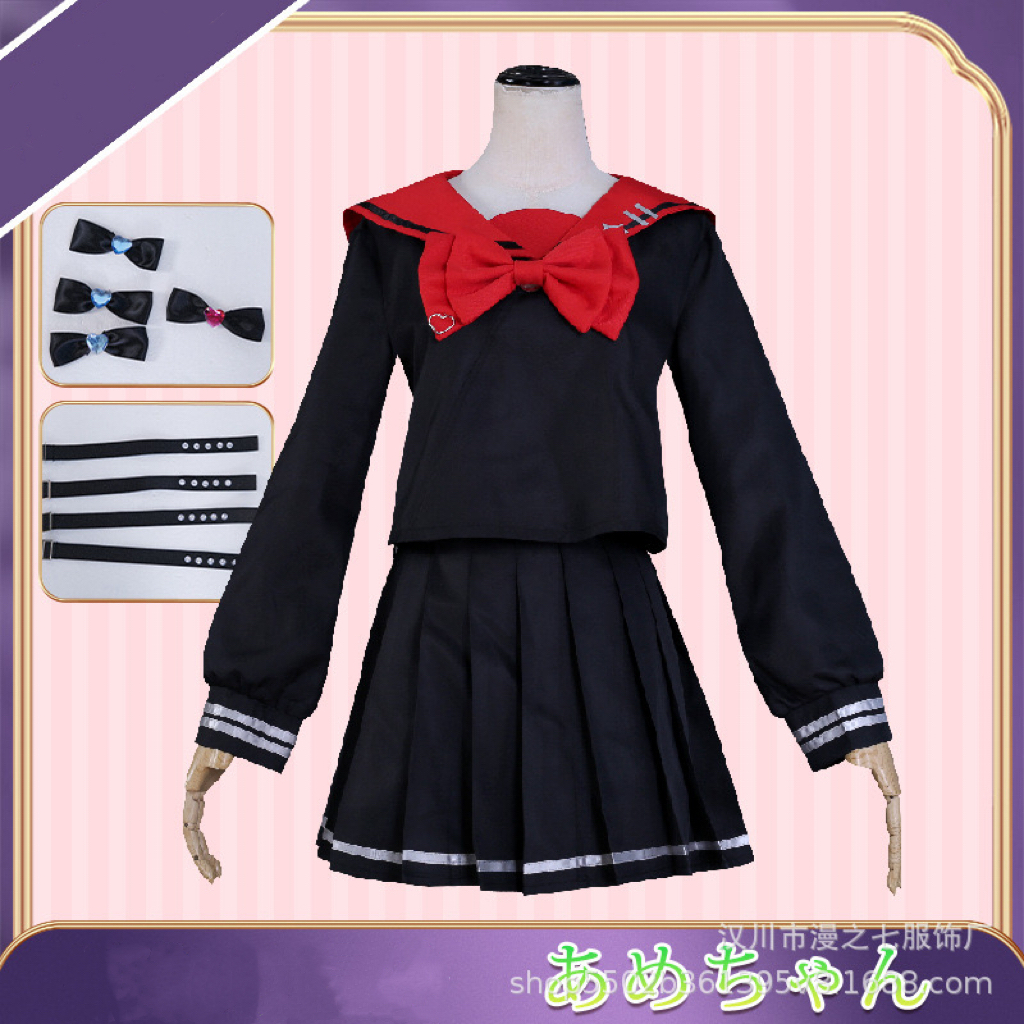 Needy Girl Overdose Black JK Cosplay Costume Wig Game Needy Girl Overdose Cosplay KAngel Black Schoo