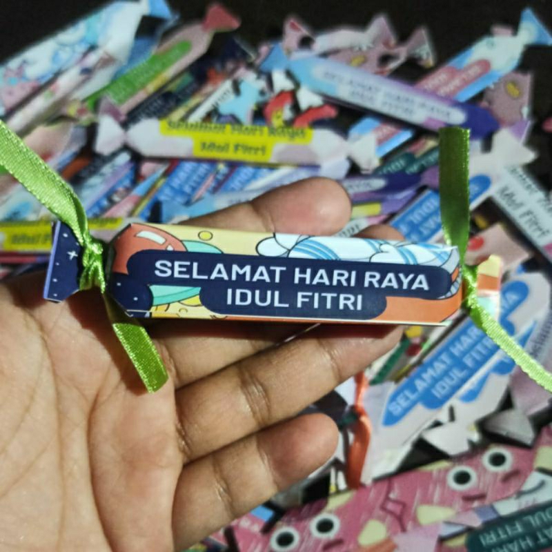 

10pc Amplop Lebaran unik permen berpita/bertali (candy box) Amplop hari raya idul fitri 2025
