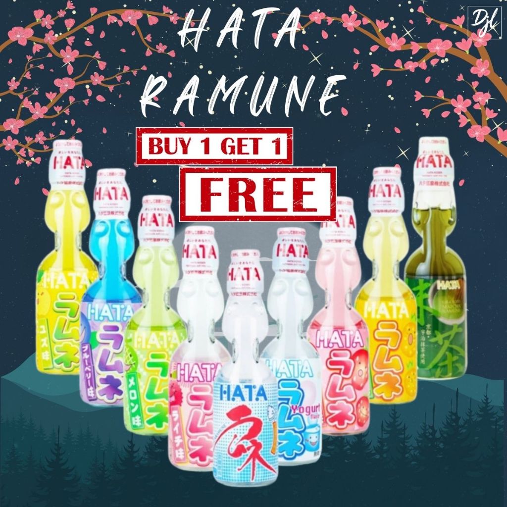 

(BUY 1 GET 1) Hata Ramune Berkarbonat Aneka Rasa 200ml 1 Botol