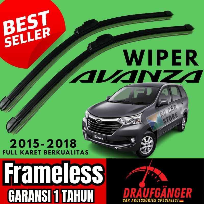 Wiper Kaca Mobil Avanza 2015-2018 Model Frameless Merek Flatmoon Original