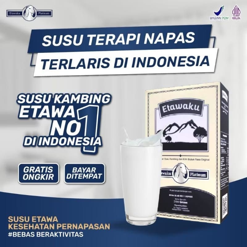 

Etawaku Platinum Original Susu Asli Kambing Etawa Untuk Atasi Pernafasan Terbaik