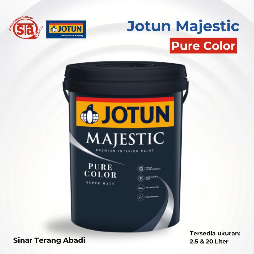 Cat Jotun Premium Interior Majestic Pure Color WHITE 2.5 LTR