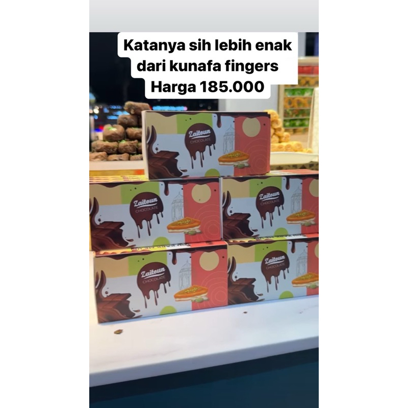 

Zaitoun Kunafa Pistachio Chocolate Malaysia termuraaahh enaakk