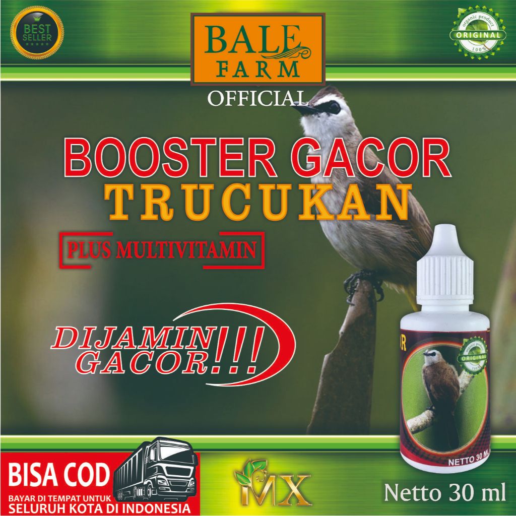 Booster Gacor Burung Trucukan 30ml / Vitamin Burung Trucukan / Multivitamin Burung Trucukan