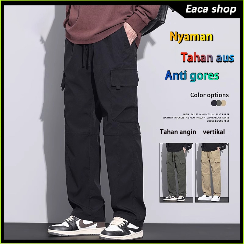 Cargo pants pria celana cargo panjang priabaggy pants jumbo Celana Kasual gaya cargo korean style Ce