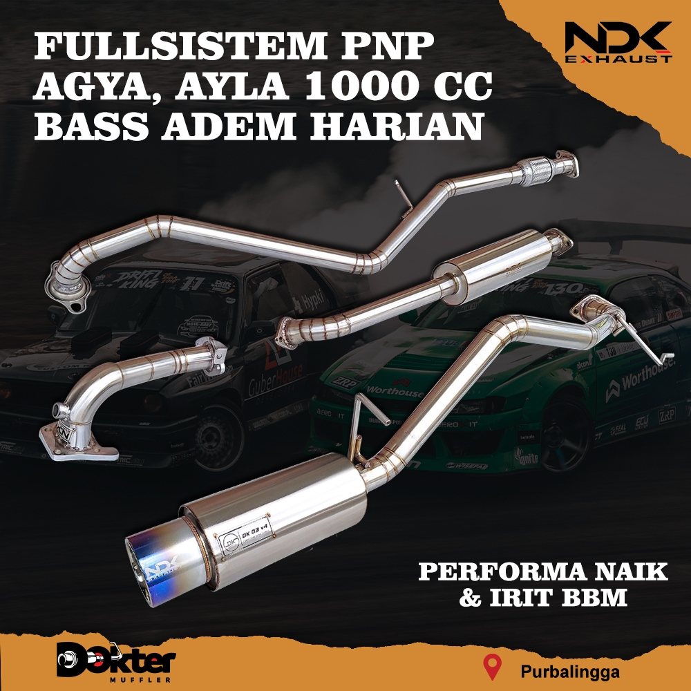 KNALPOT MOBIL RACING AGYA AYLA 1000CC FULLSISTEM NDK EXHAUST KENALPOT AGYA AYLA BASS ADEM NDK EXHAUS