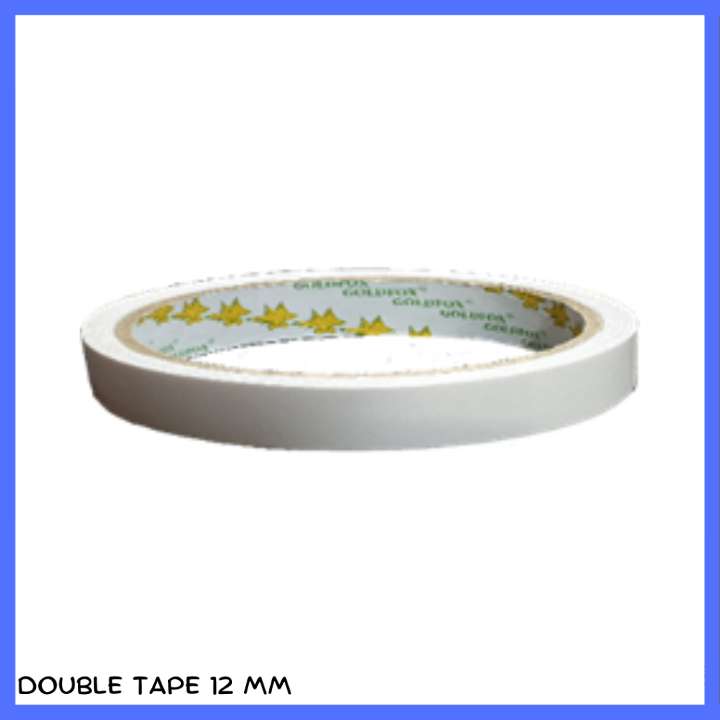 

Selotip dua sisi 12 mm Goldfox Double side tape 12mm Gold fox Dobel tip 1 roll