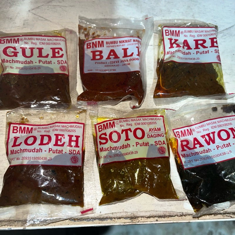 

bumbu instan BMM khas Jatim bumbu soto Rawon Gule Kare Bali Lodeh