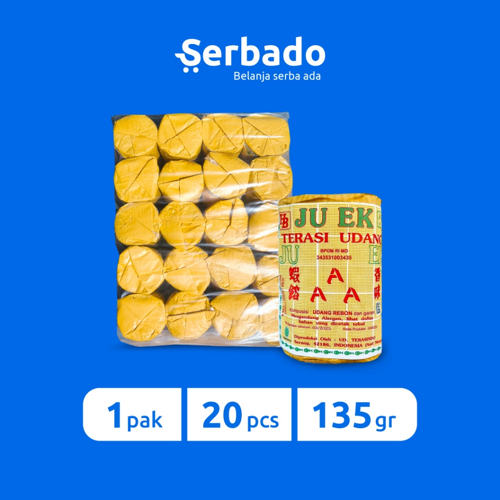 

JU EK Terasi Udang 135gr 1 Pak (isi 20 pcs)