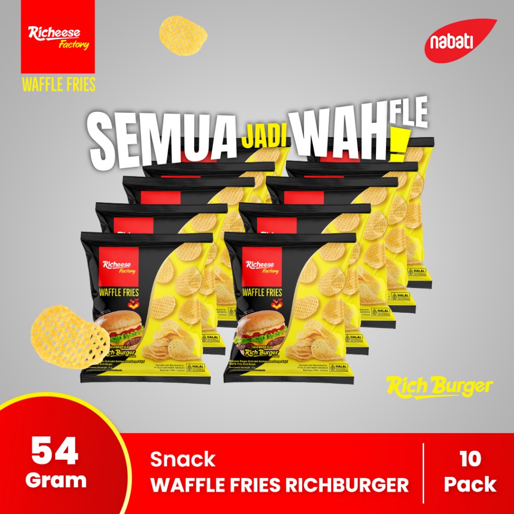 

Waffle Fries Richburger 54 gram - 10 Pcs