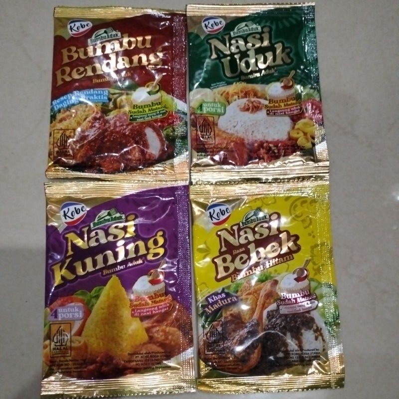 

Kobe Bumbu Nasi Uduk Kuning Bebek Rendang/Bumbu Instant @satuan
