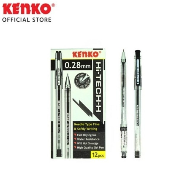 

Pulpen Hi-TECH-H 0.28mm KENKO (1 Lusin) Warna Hitam