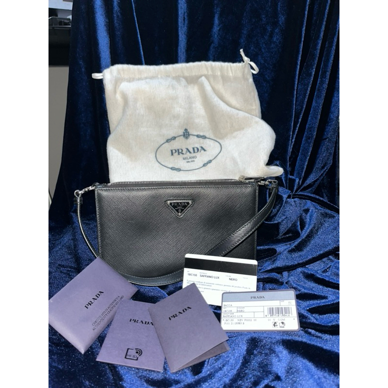 Prada Saffiano Leather Mini Bag Black Shoulder Bag