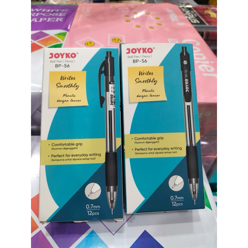 

Ball pen pulpen pena Joyko BP 56 0.7mm hitam (1pak isi 12pcs)