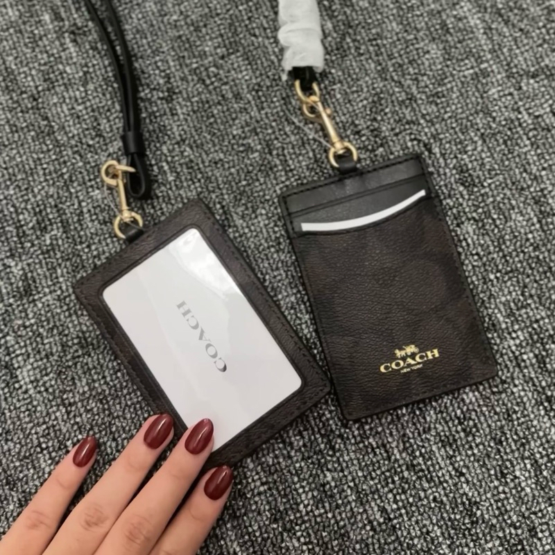 

Lanyard coach black brown signature