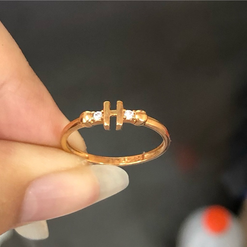 A13- CINCIN HURUF H 0.85GR KADAR 300 UKURAN 12
